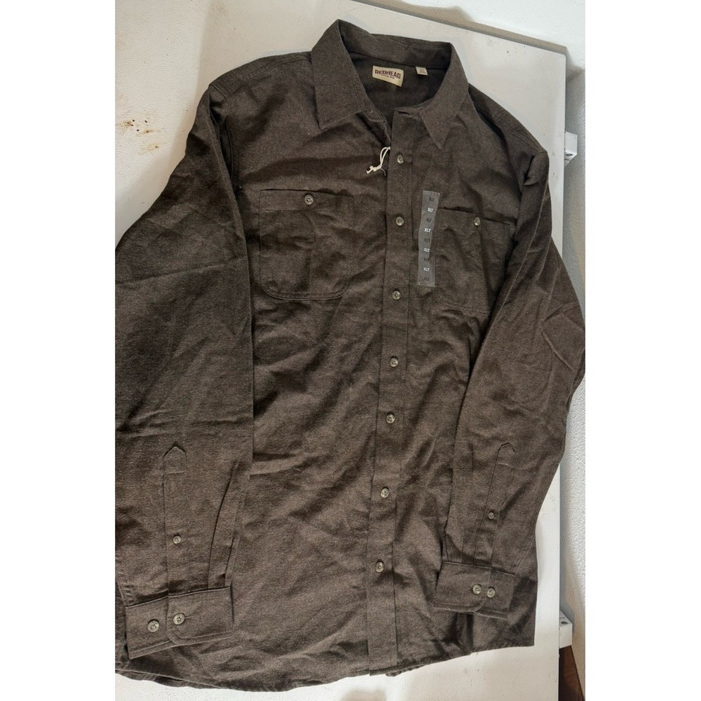 RedHead Ozark Mountain Button Up Shirt‎ Mens XLT  Brown Flannel  NWOT